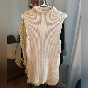 Kismet Ivory Sleeveless Turtleneck Sweater